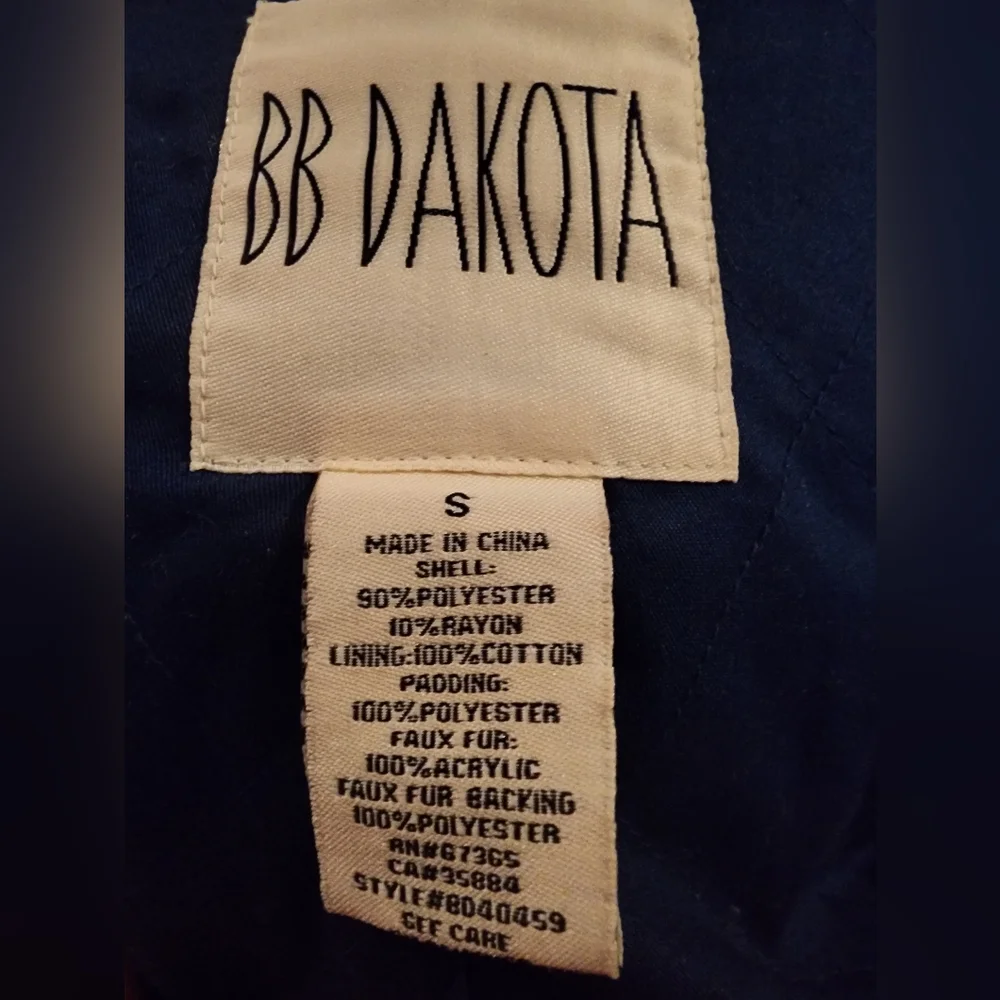B B Dakota Blue Jacket Small - Picture 3 of 3